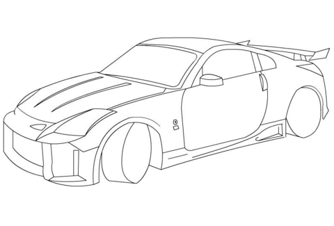 Nissan 350Z coloring page | Free ...supercoloring.com