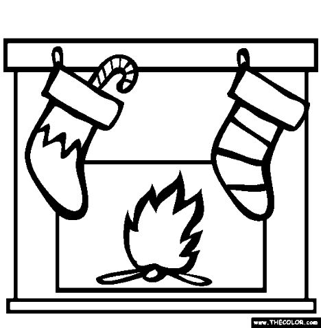 Christmas Stocking Coloring Pages For Kids - Part 5