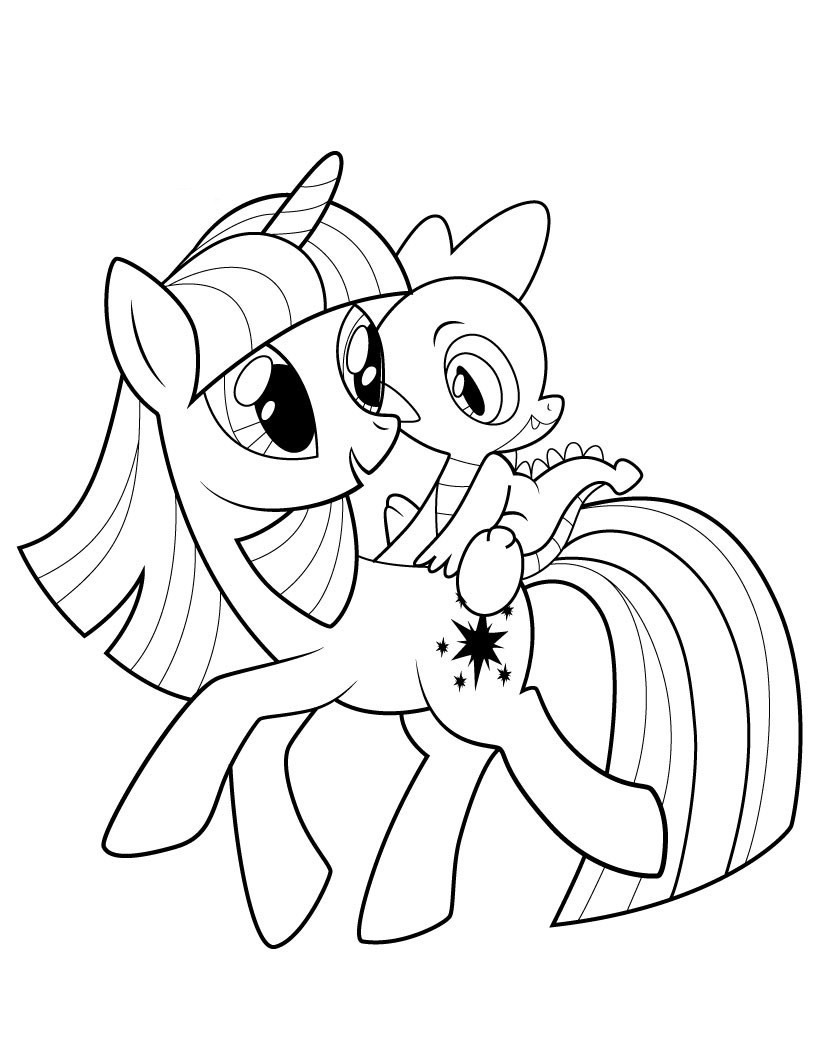 coloring : Twilight Coloring Pages Fresh My Little Pony Twilight Sparkle  And Spike Coloring Page My Twilight Coloring Pages ~ queens