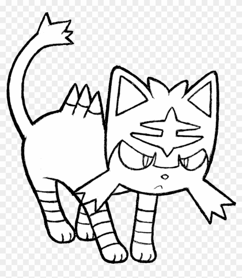 Litten Pokemon Coloring Pages With 28 Collection Of - Pokemon Colouring  Pages Litten Clipart (#1348388) - PikPng