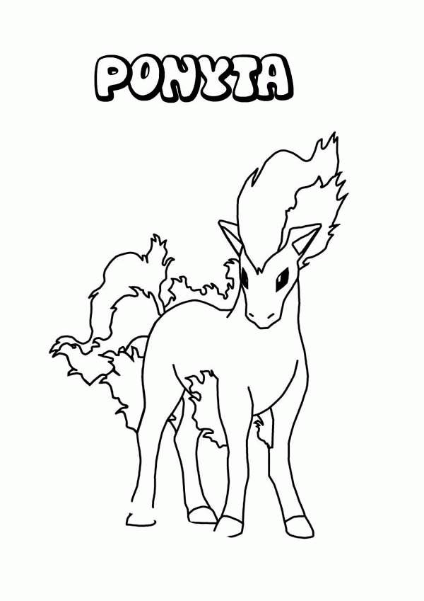 Ponyta Legendary Pokemon Coloring Page - Free & Printable Coloring ...