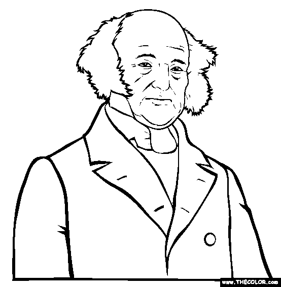 Martin Van Buren Online Coloring Page