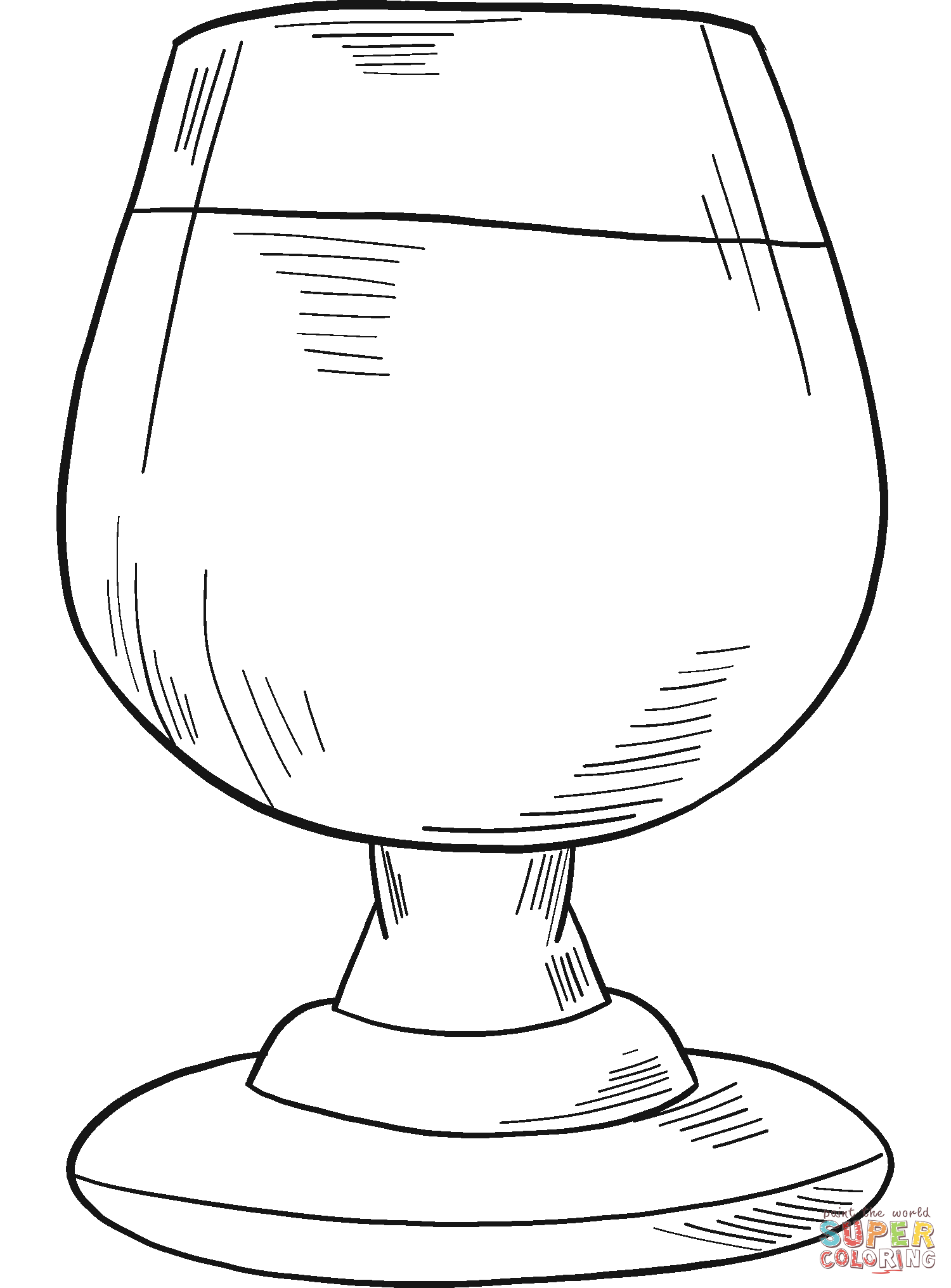 Glass of Alcoholic Drink coloring page | Free Printable Coloring Pages