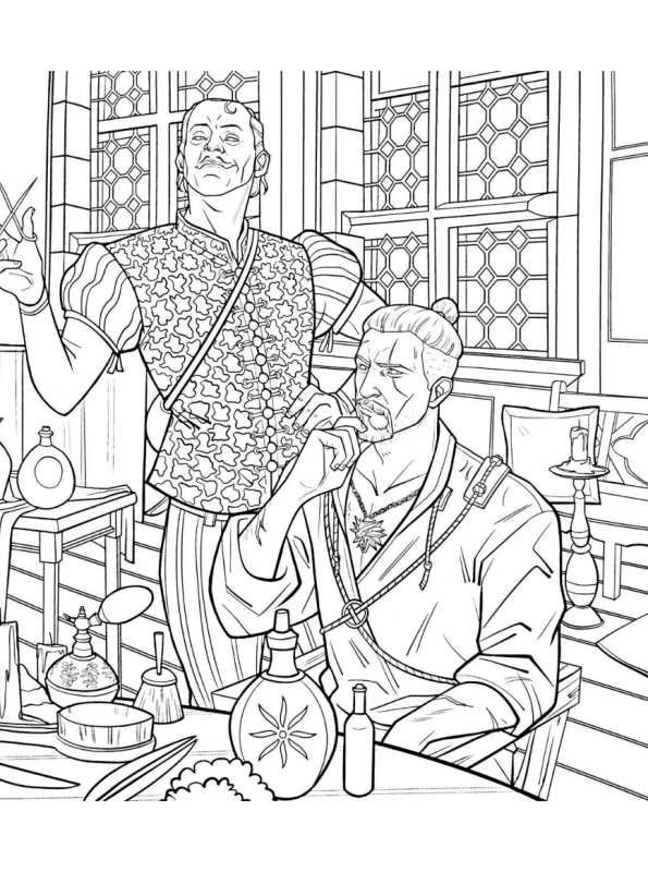 Kids-n-fun.com | Coloring page The Witcher the witcher 08