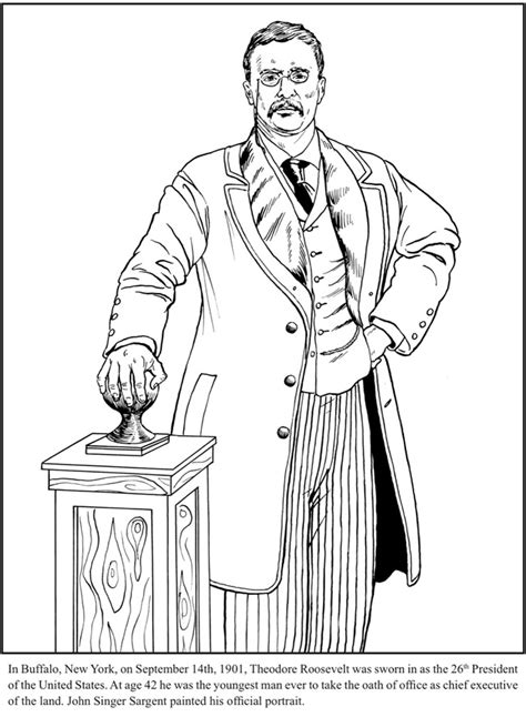 Theodore Roosevelt Colouring Pages - Free Colouring Pages