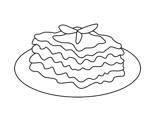 Lasagna coloring page - Coloringcrew.com