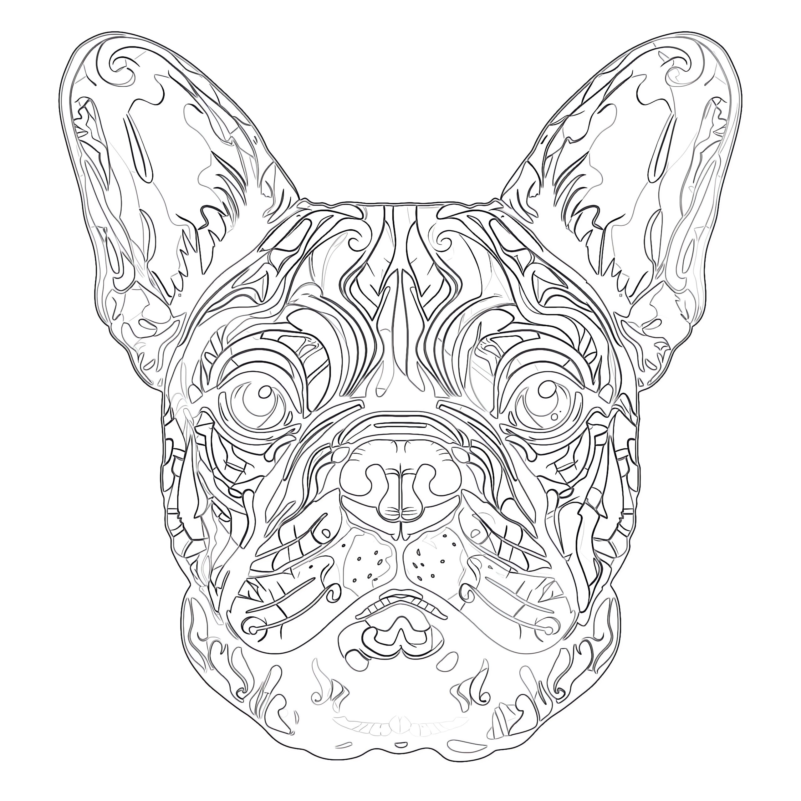 French Bulldog Coloring Page | Coloring ...