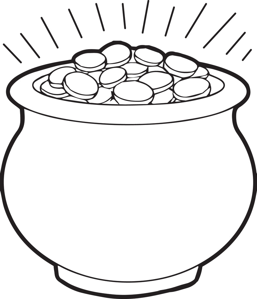 Printable Pot of Gold Coloring Page for Kids – SupplyMe