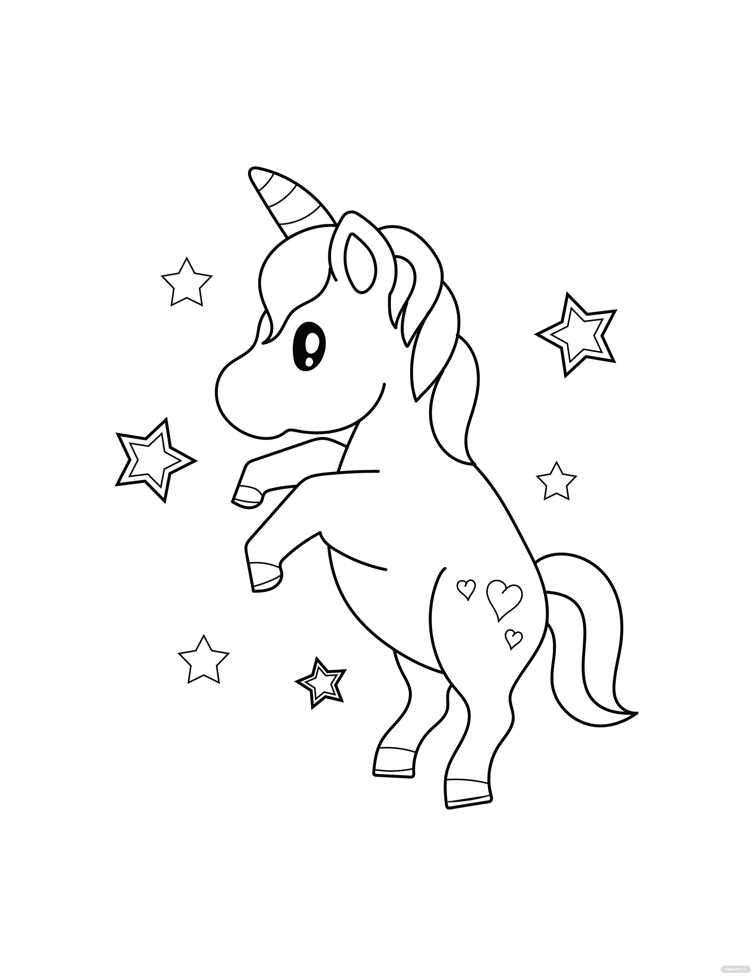 Free Unicorn Ice Cream Coloring Page - EPS, Illustrator, JPG, PNG, PDF, SVG  | Template.net