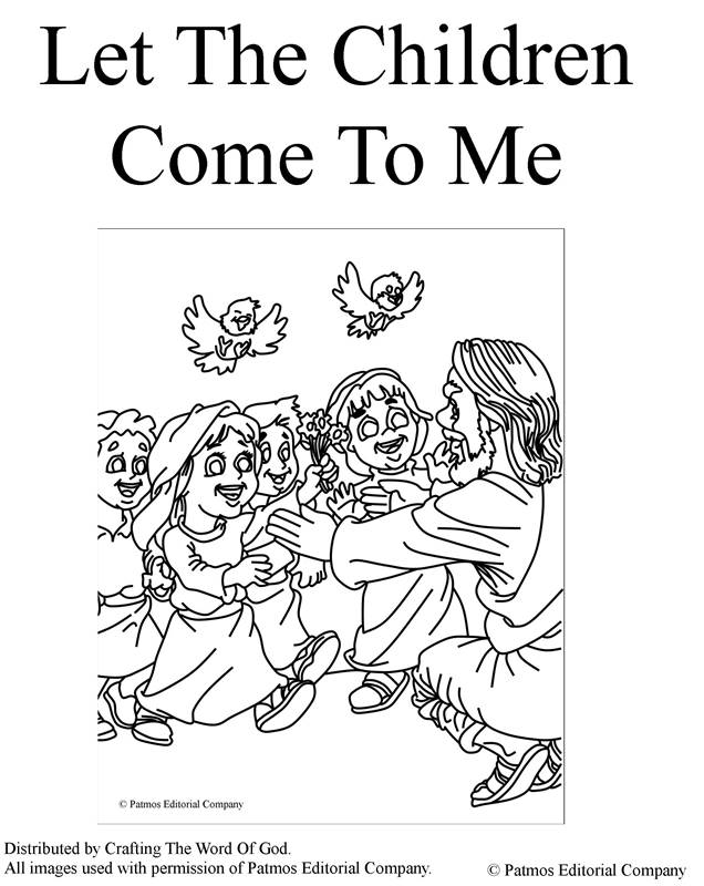 Let The Children Come To Me- Coloring Page « Crafting The Word Of God