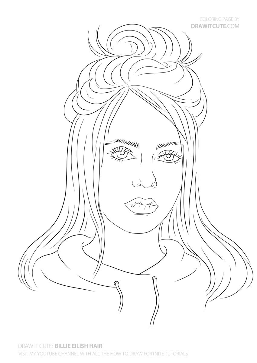 Awesome How To Draw Billie Eilish Easy Tutorial | Ann Chovie