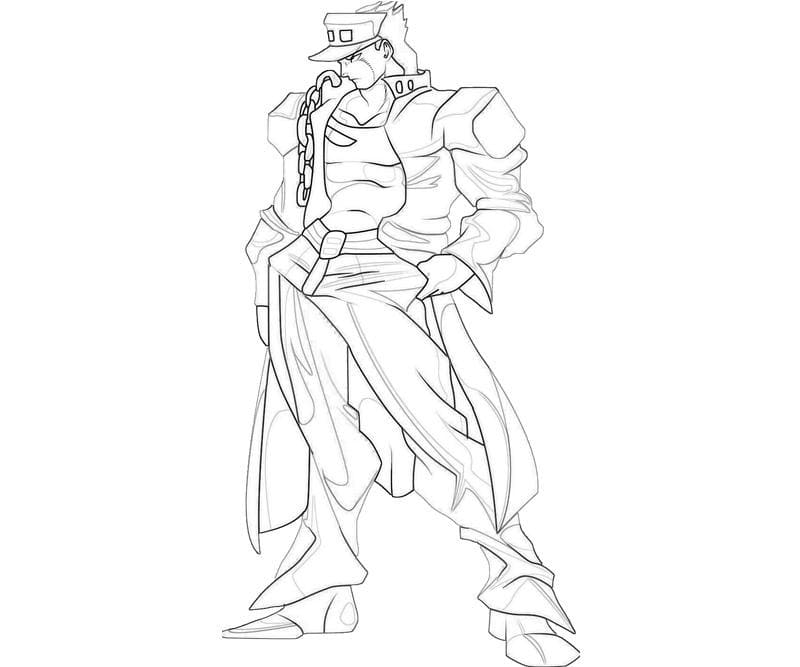 amazing jotaro Coloring Page - Anime Coloring Pages