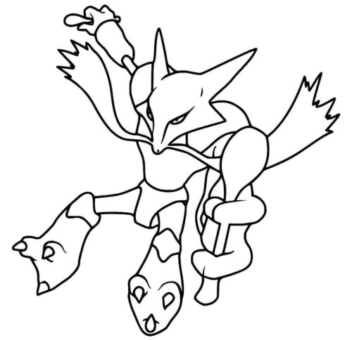 Alakazam Pokemon Coloring Page » Turkau