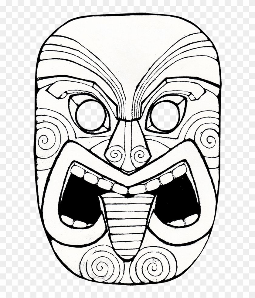 Maori Coloring Pages Print Page Printable Download - Mask - Free  Transparent PNG Clipart Images Dow… | Spiderman pumpkin stencil, Baseball coloring  pages, Maori art