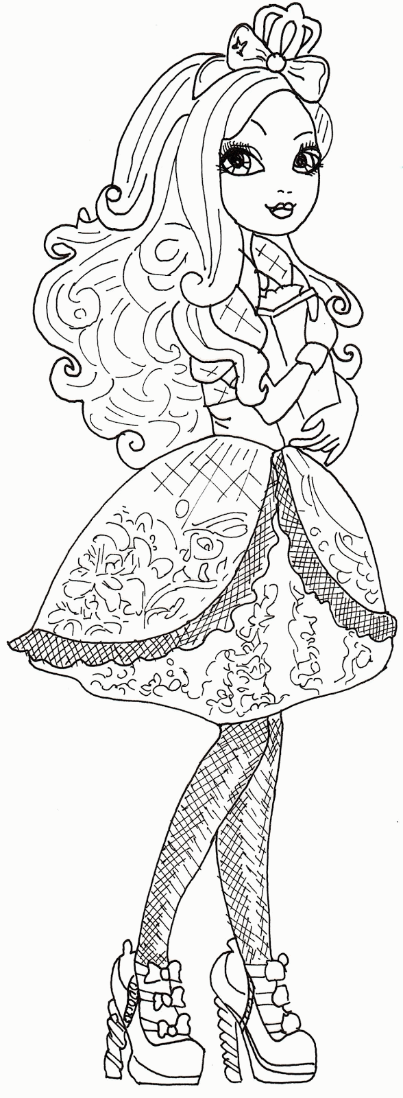 Free Printable Ever After High Coloring Pages: Apple White Ever ...