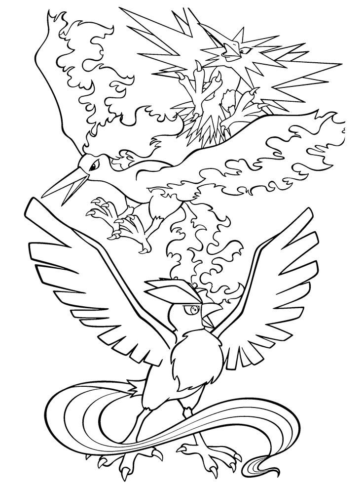 Legendary Pokemon - Coloring Pages for Kids and for Adults