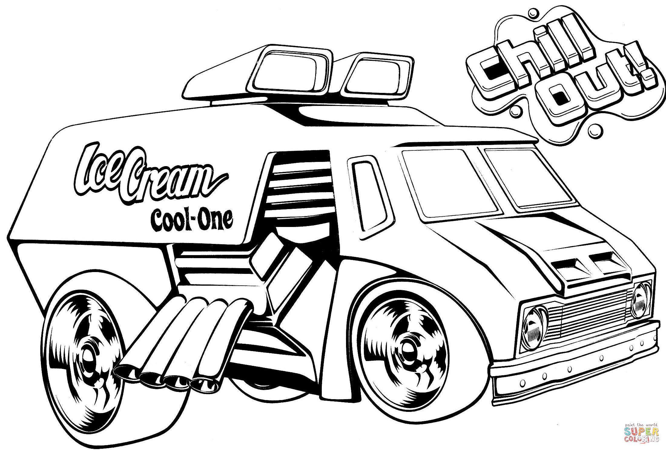 Free Printable Hot Rod Coloring Pages