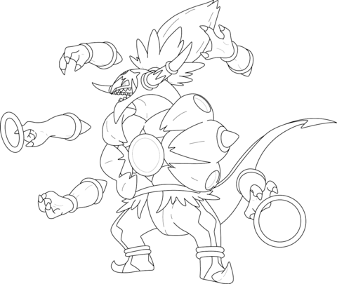 Hoopa Unbound coloring page | Free Printable Coloring Pages