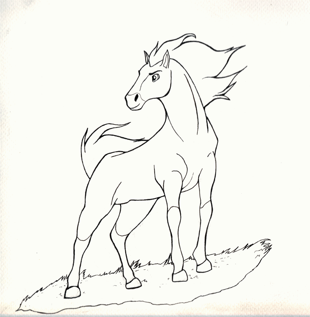 Spirit Stallion of the Cimarron Coloring Pages - Coloring Labs