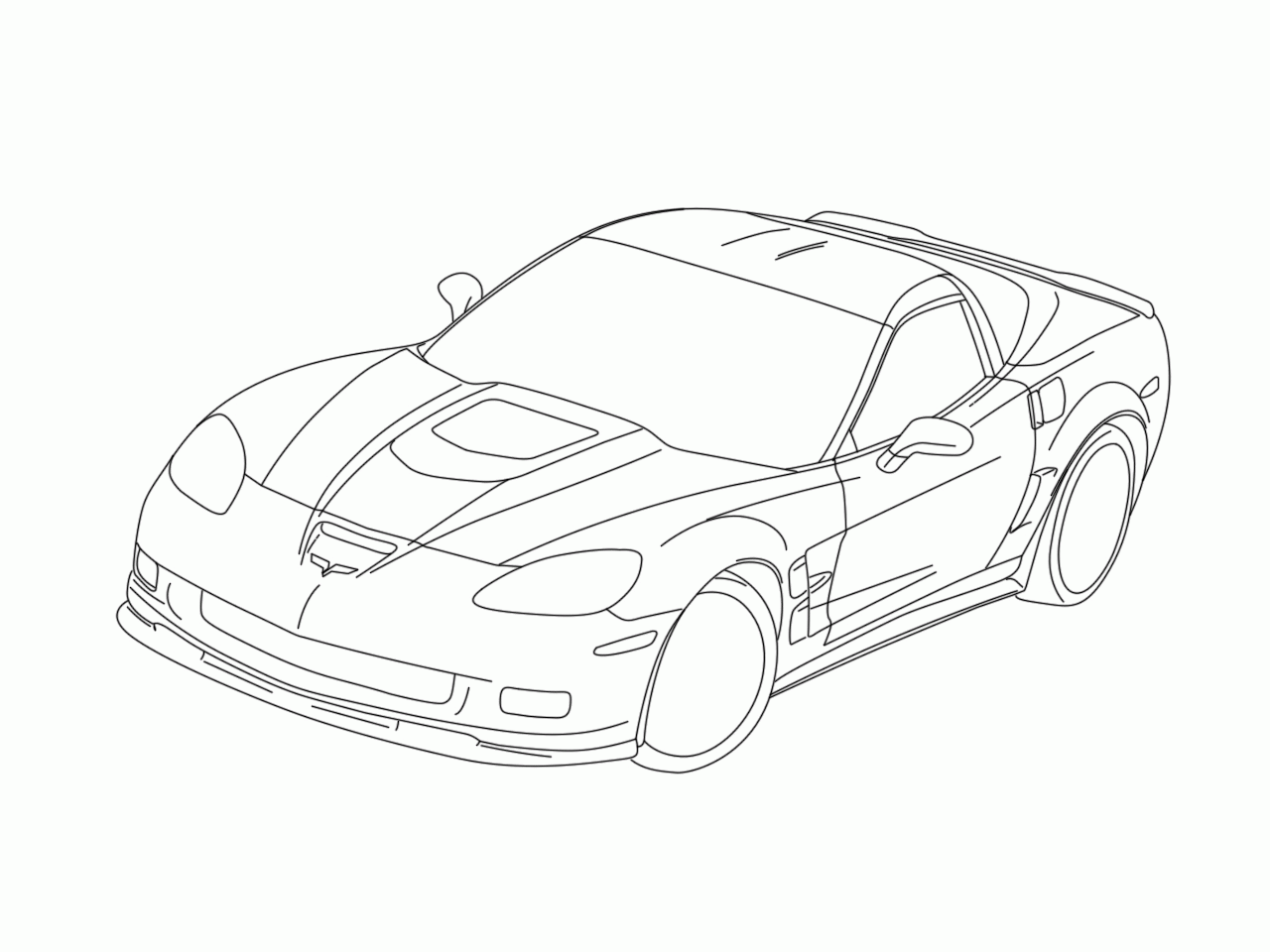 Corvette Coloring Page