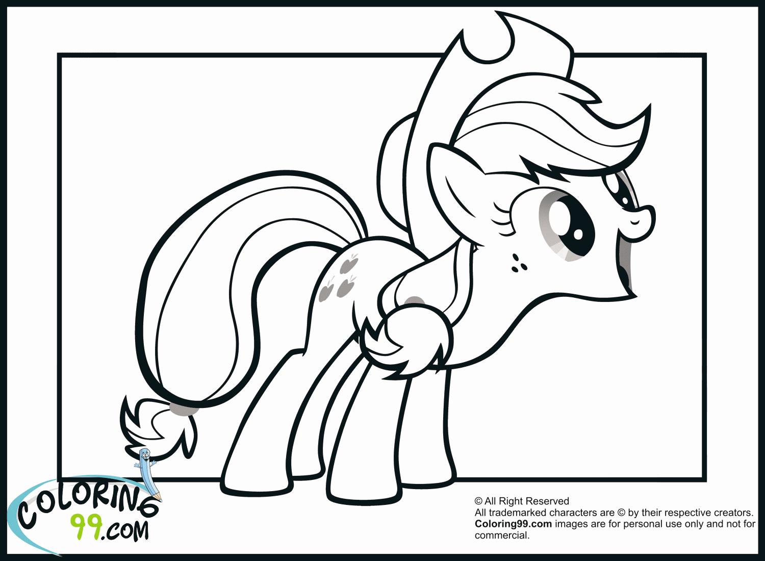 My Little Pony Applejack Coloring Pages | Team colors