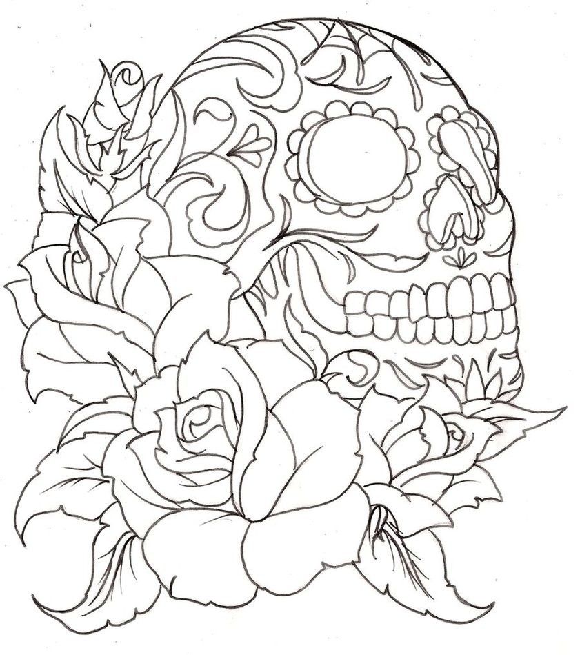 Sugar Skull Coloring Book Free Coloring Skull Coloring Skull And ...