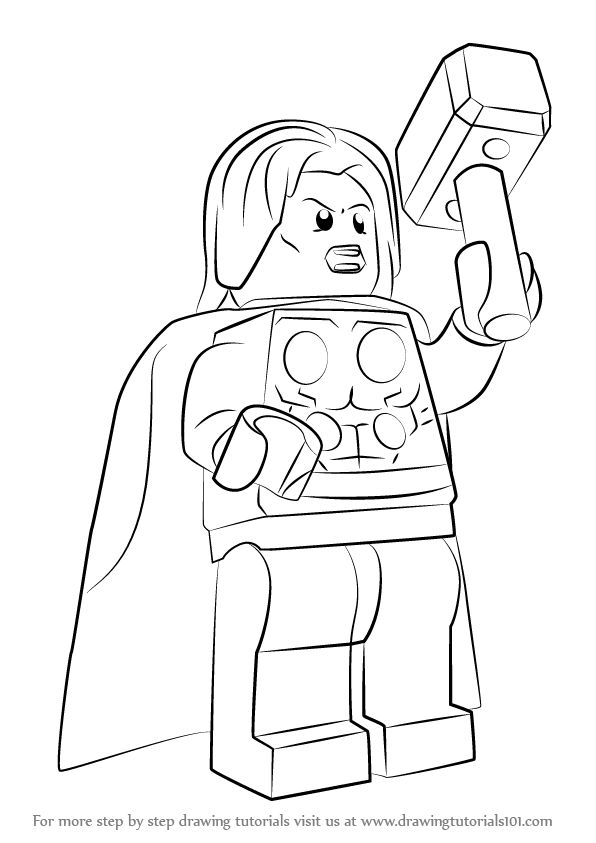 Learn How to Draw Lego Thor (Lego) Step ...