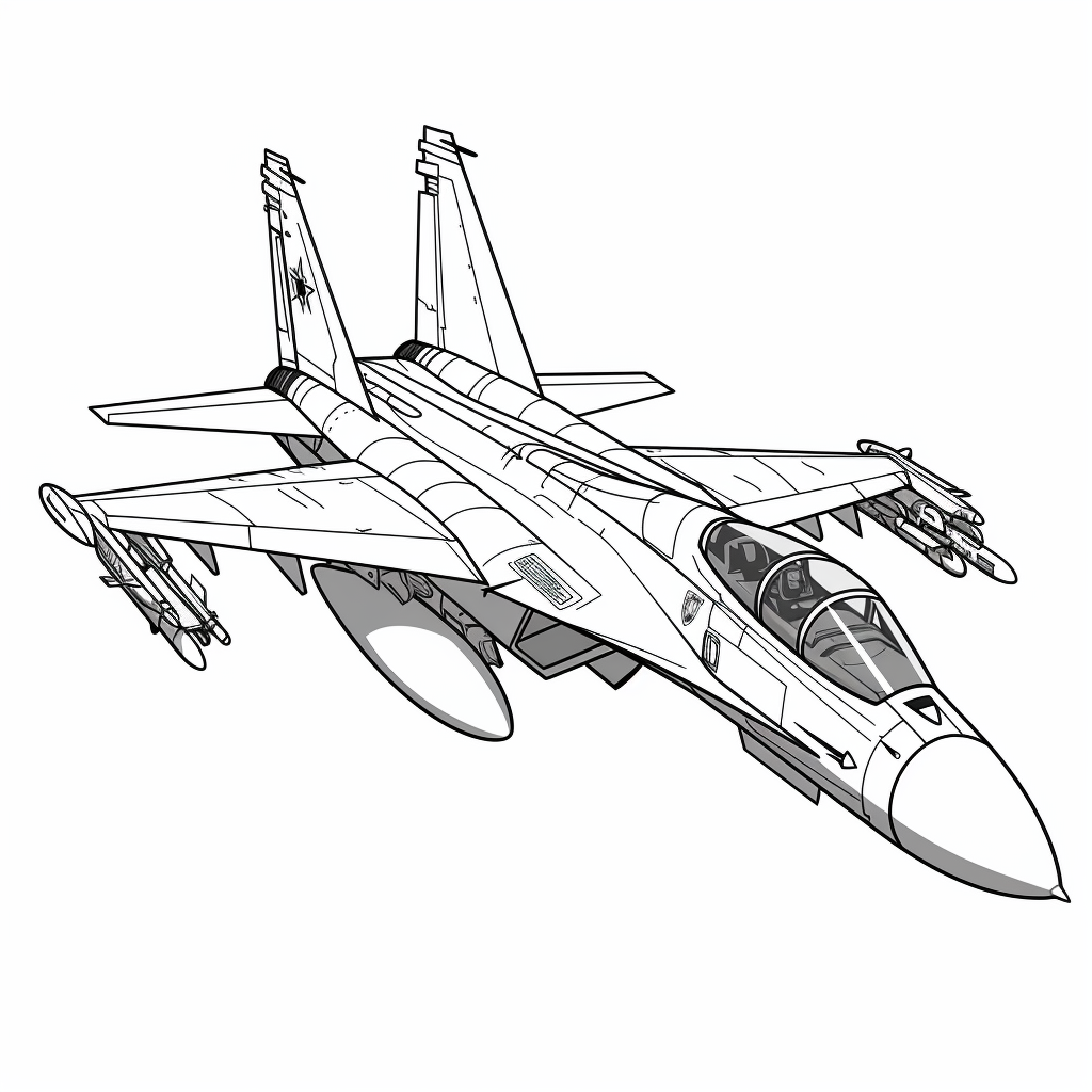 Realistic Fighter Jet Coloring Pages