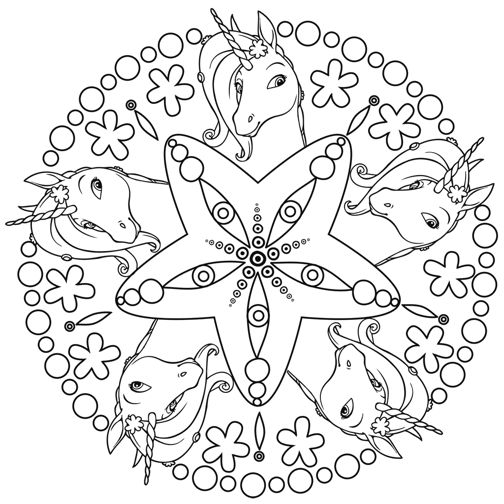 Unicorns Mandala Coloring Pages Unicorn Lyria from Mia and Me - Get Coloring  Pages