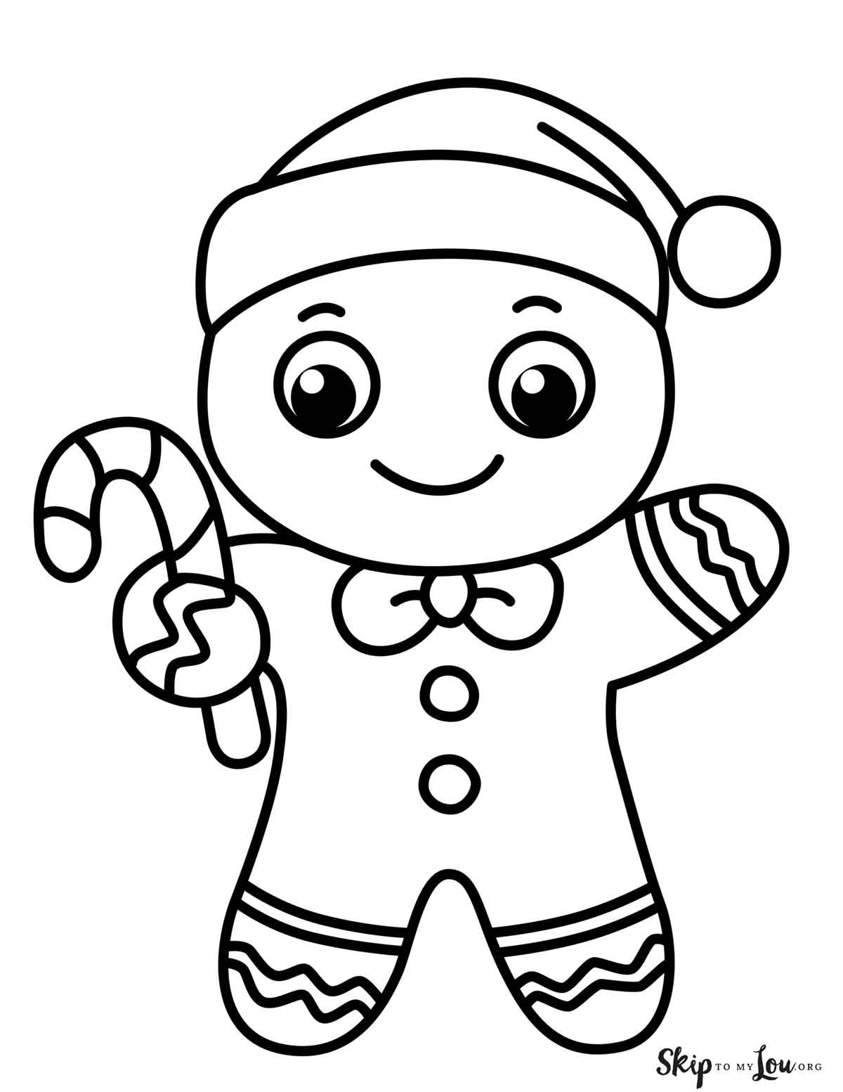 Gingerbread Man Coloring Pages | Skip ...