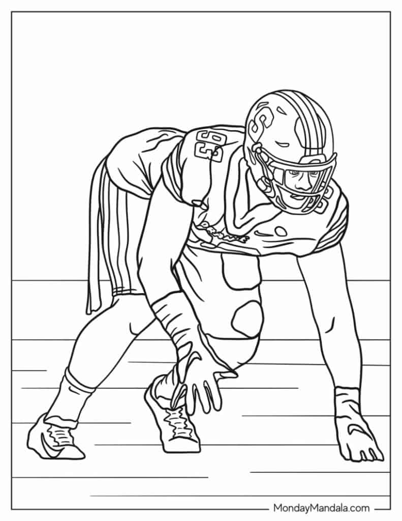 42 Football Coloring Pages (Free PDF Printables)
