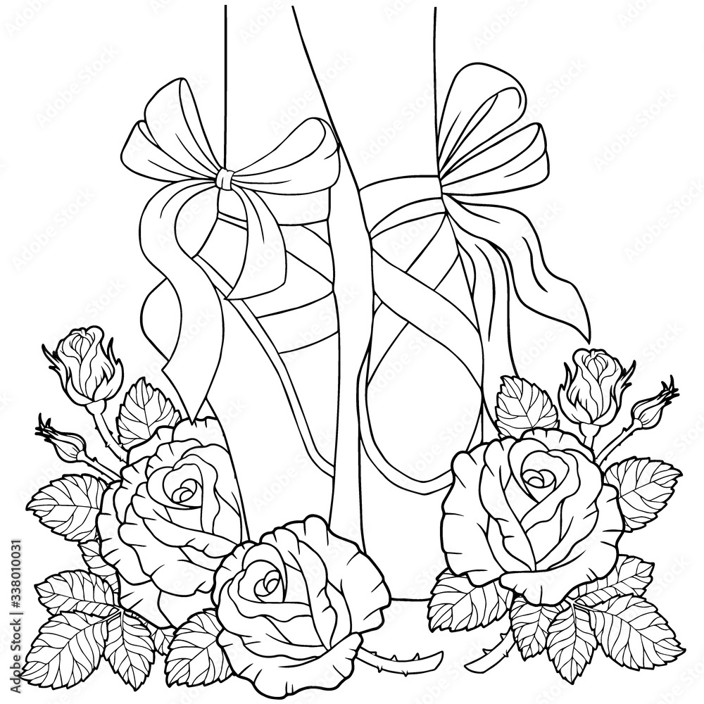 white outline vector coloring book ...