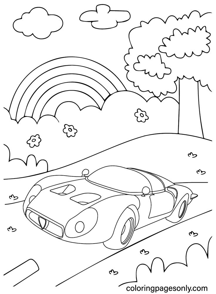 Alfa Romeo 33 Coloring Page - Free ...