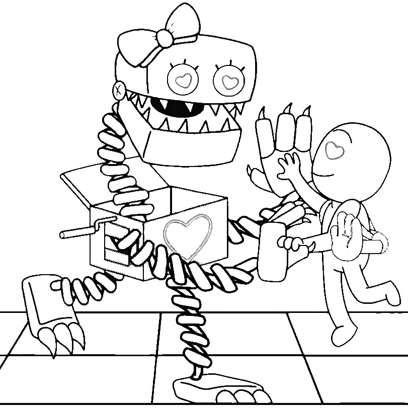 Boxy Boo coloring page 9 – Having fun with children