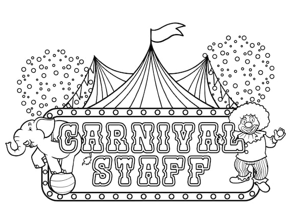 Printable Carnival Stuff / Digital Download / Circus Coloring - Etsy
