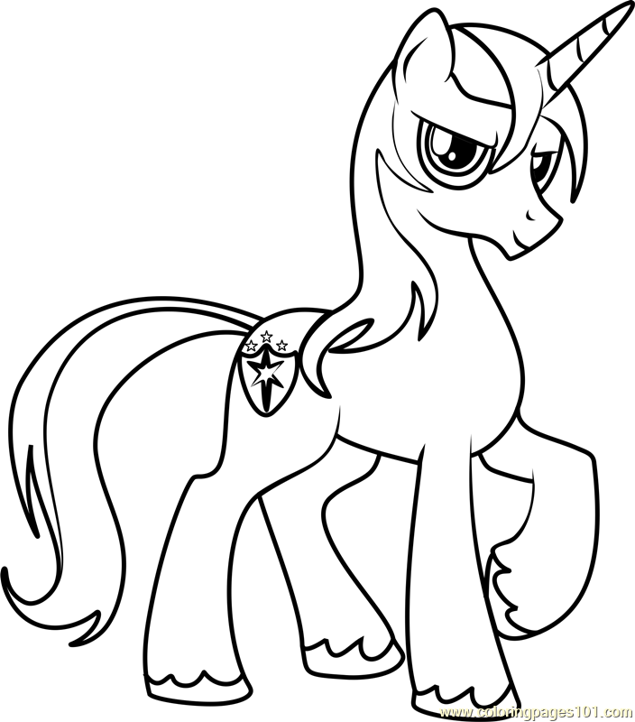 Shining Armor Coloring Page for Kids - Free My Little Pony - Friendship Is  Magic Printable Coloring Pages Online for Kids - ColoringPages101.com | Coloring  Pages for Kids