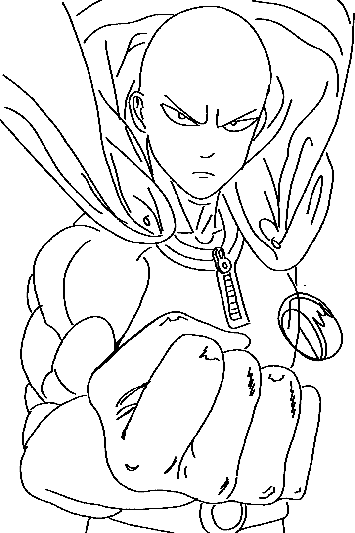 One-Punch Man Coloring Pages - Coloring Pages For Kids And Adults