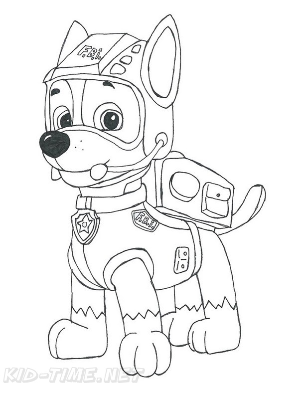Zuma Paw Patrol Coloring Book Page