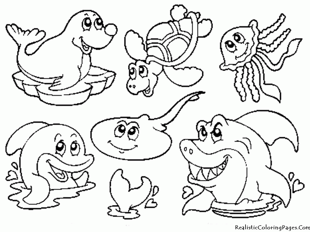 Sea Creature - Coloring Pages for Kids and for Adults