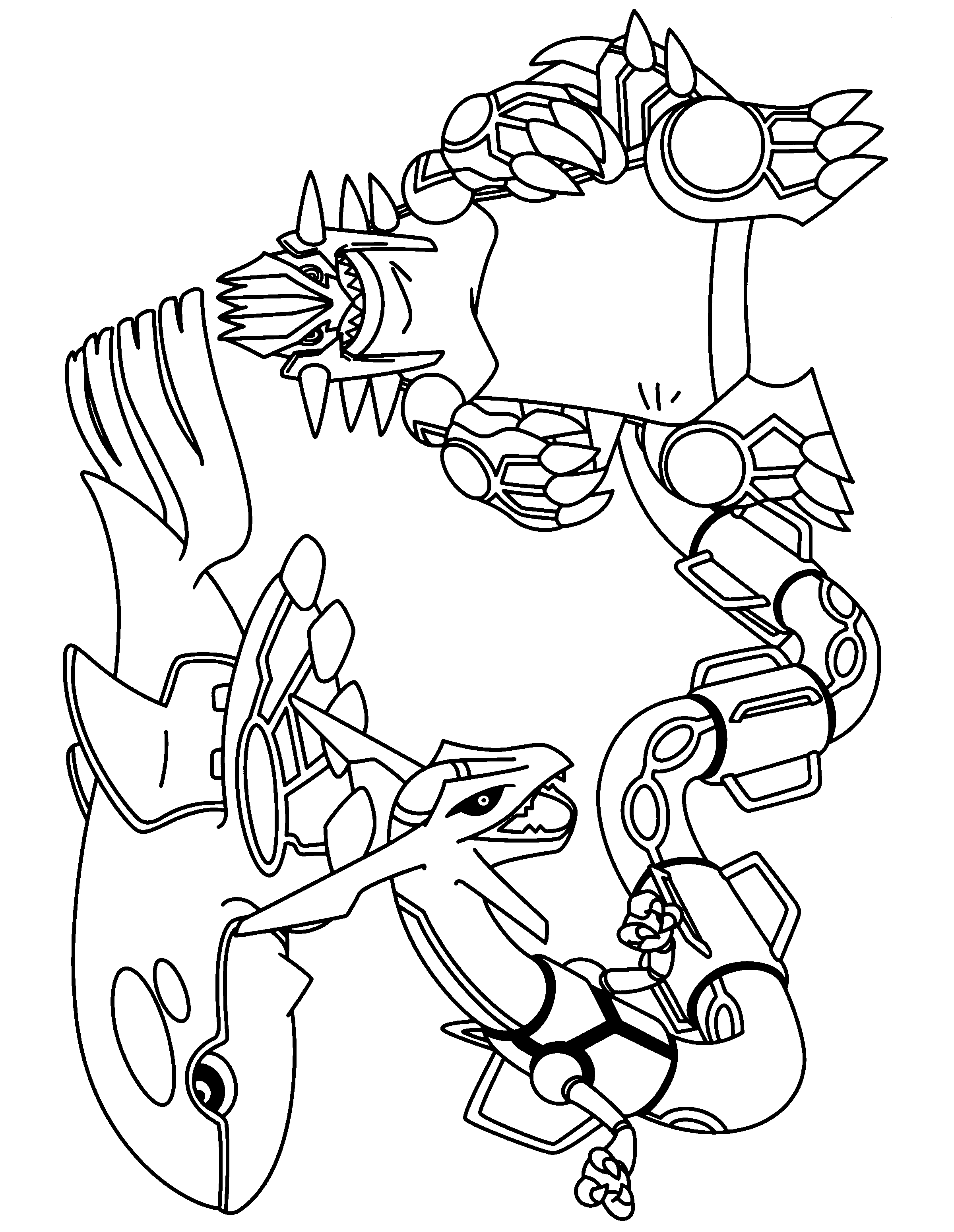 Pokemon Groudon - Coloring Pages for Kids and for Adults