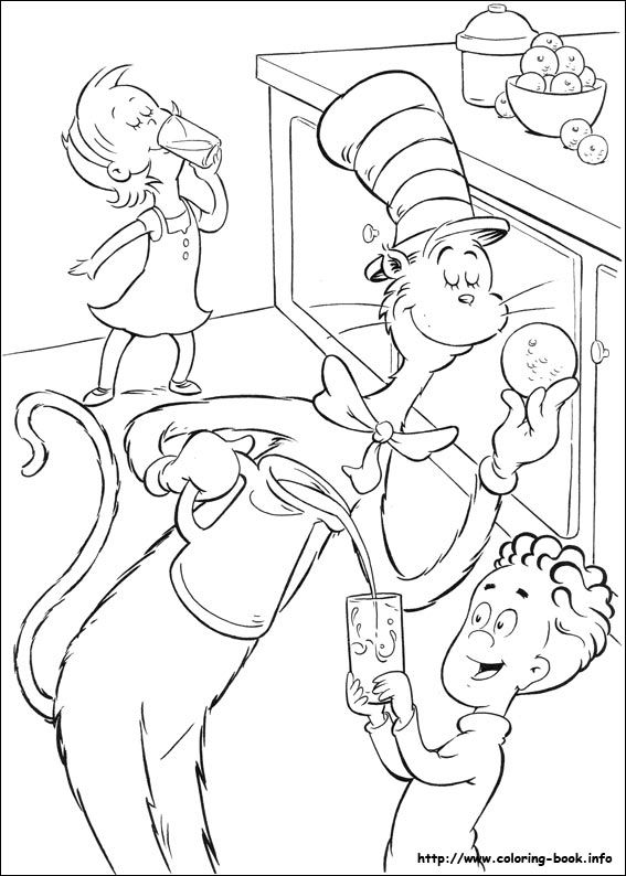 The Cat In The Hat Coloring Picture - Coloring Nation
