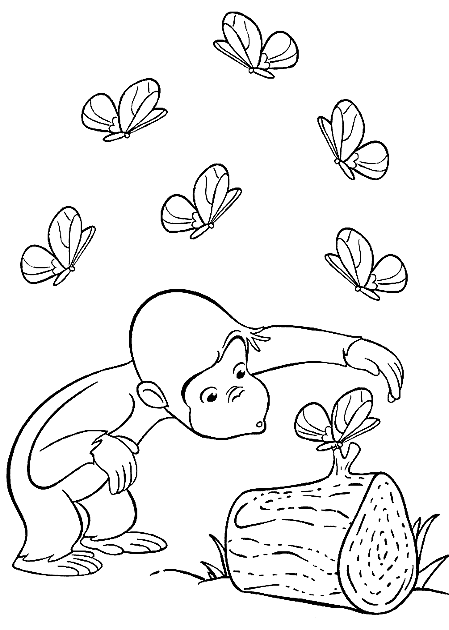 Curious george coloring pages to download and print for free