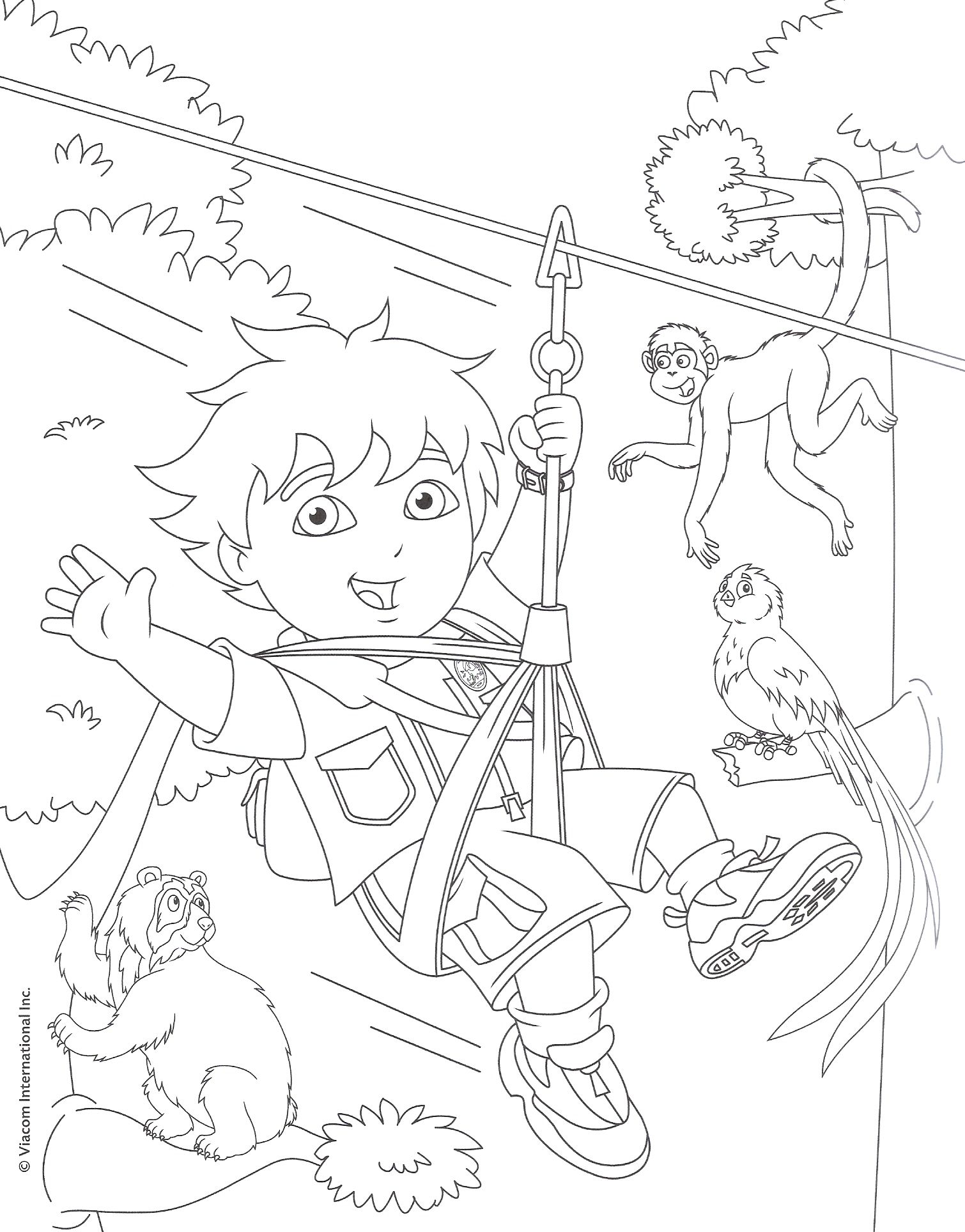 Free Go Diego Go Coloring Pages