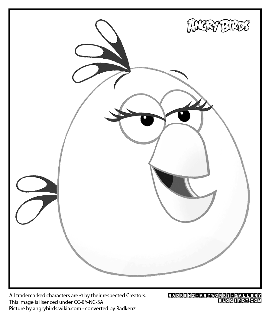 Radkenz Artworks Gallery: Angry birds coloring page - Matilda ...