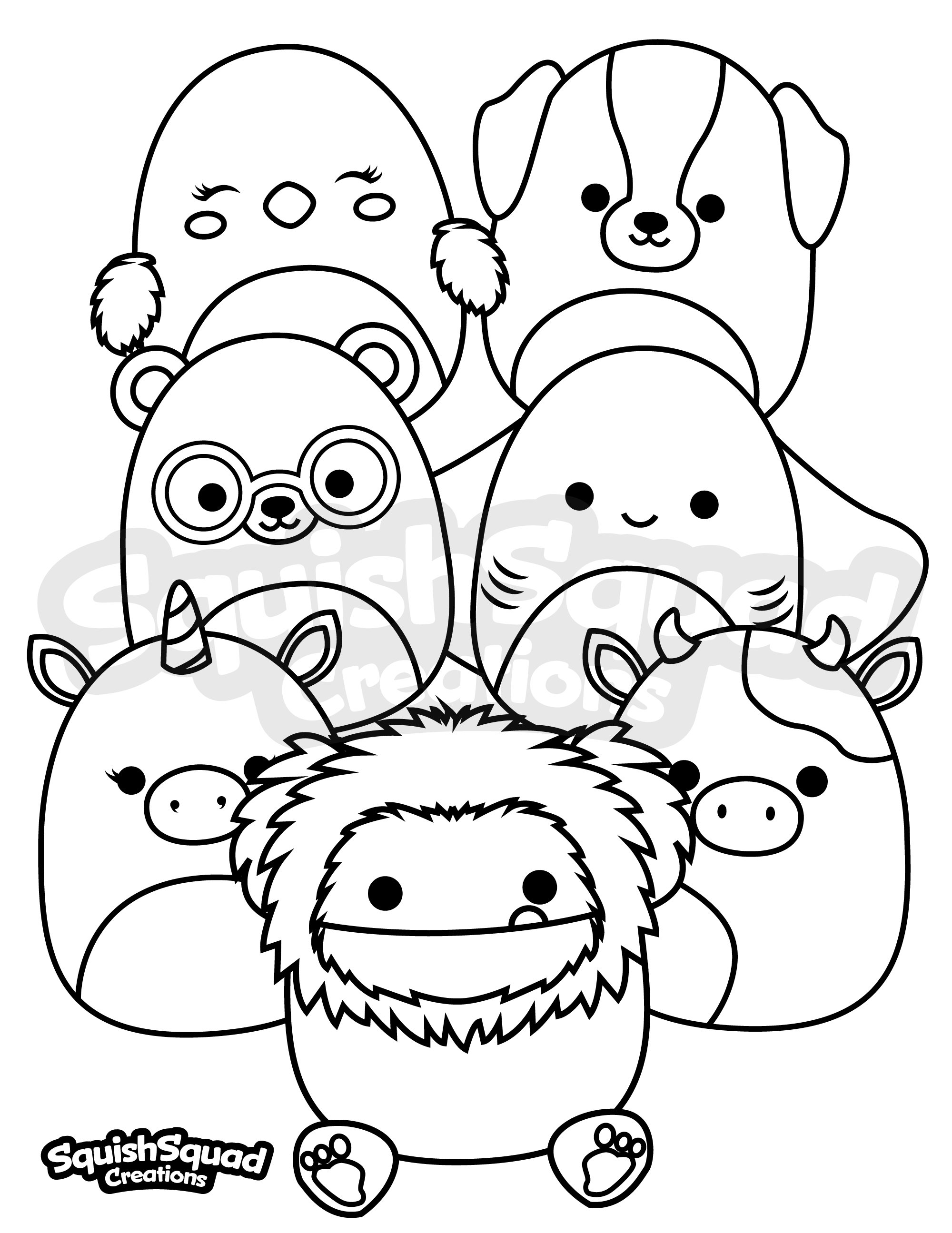 Squishmallow Coloring Page Printable Squishmallow Coloring - Etsy