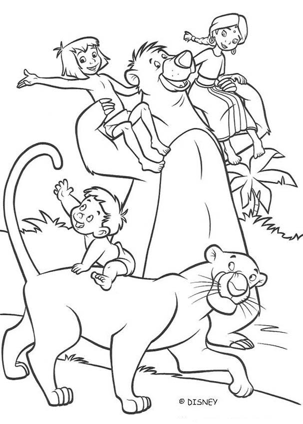 disney jungle book coloring pages - Clip Art Library