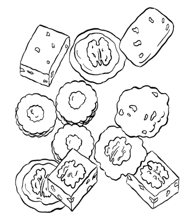 kids colouring page for biscuits - Clip Art Library