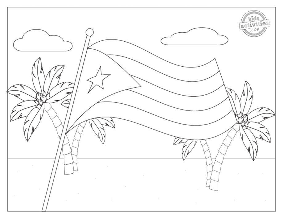 Cultural Cuban Flag Coloring Page Kids Activities Blog. Kids Activities ...