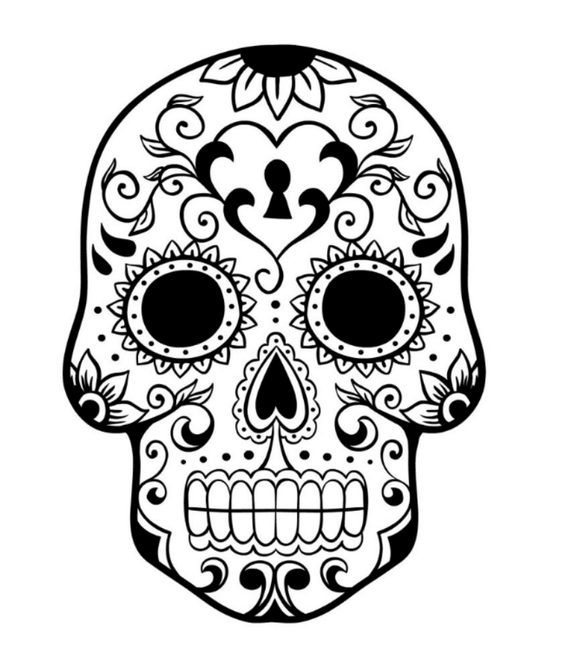 Print & Download - Sugar Skull Coloring Pages to Have Scary-but-Beautiful  Pictures