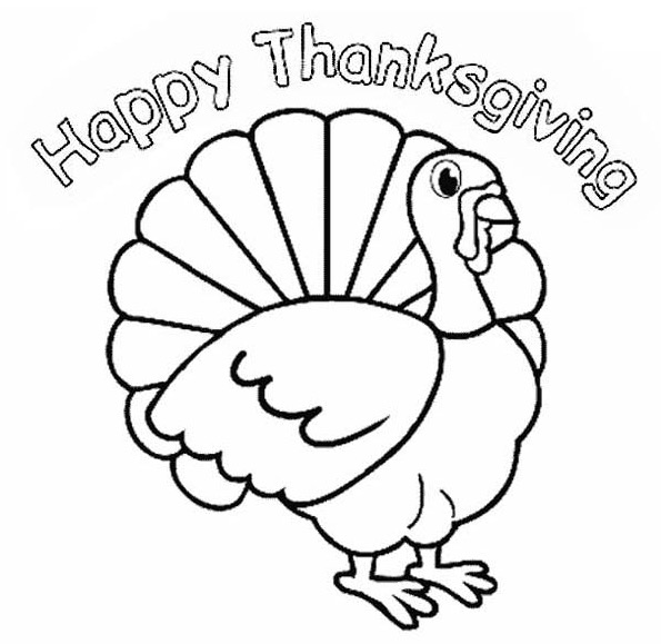 Thanksgiving Turkey Coloring Page coloring page & book for kids.